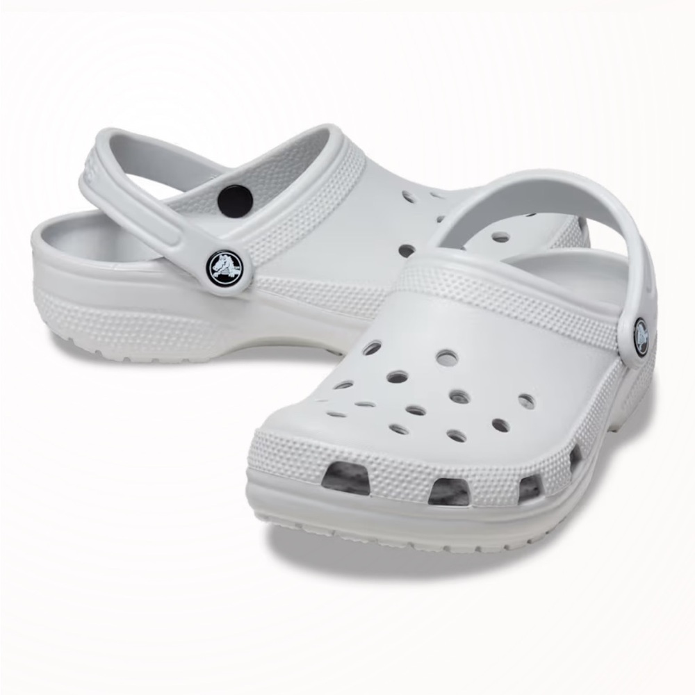 CROCS | Unisex light grey ‘Atmosphere’ Classic Clog Slip On Shoe Sandals M9 W11